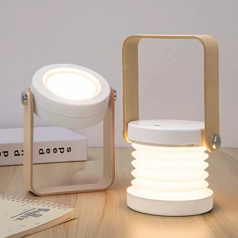 Genopladelig 4-i-1 Bærbar Lanterne og Bordlampe med Dæmpbar LED