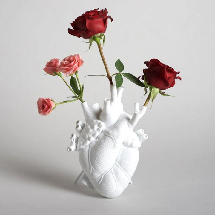 Anatomisk Hjerte Vase i Økologisk Keramik