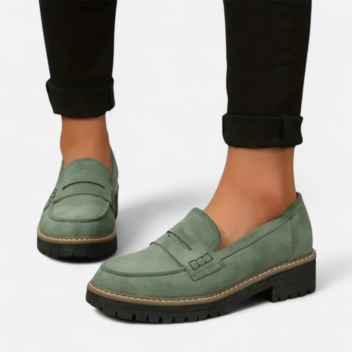 Annika | Dame Klassiske Loafers med Markant Såle