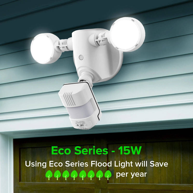Bevægelsessensor LED Flutlys 2000 Lumen 320° Strålevinkel