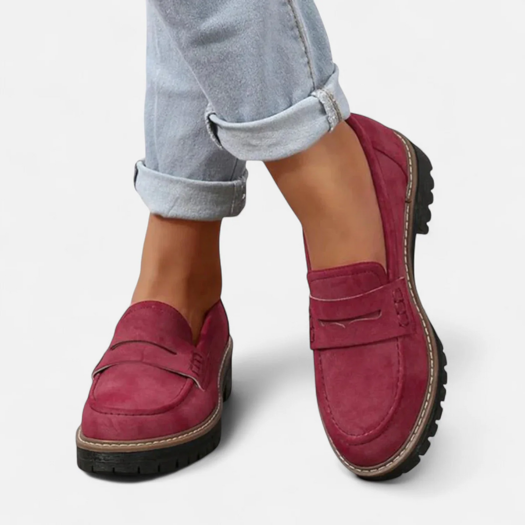 Annika | Dame Klassiske Loafers med Markant Såle