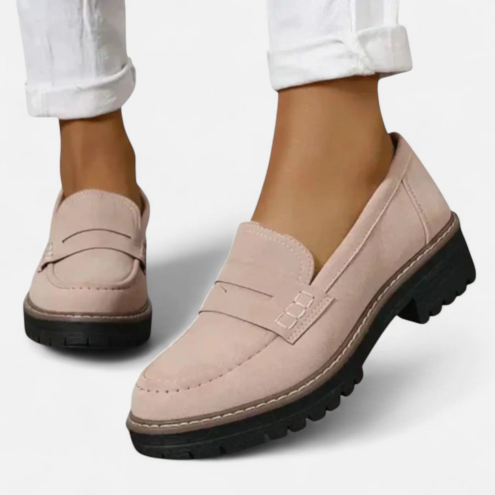 Annika | Dame Klassiske Loafers med Markant Såle