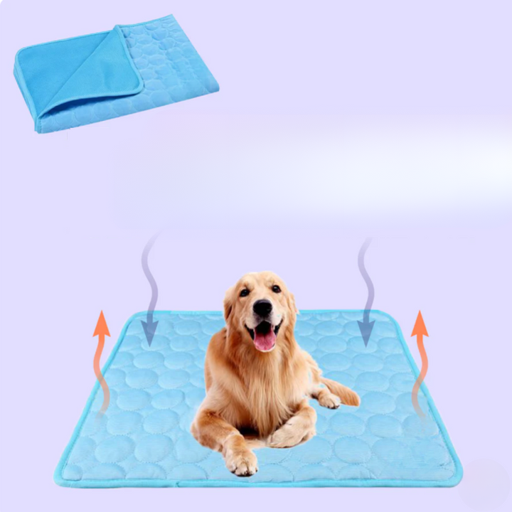 Kølemåtte til Hunde med 4x Køleeffekt - Blå