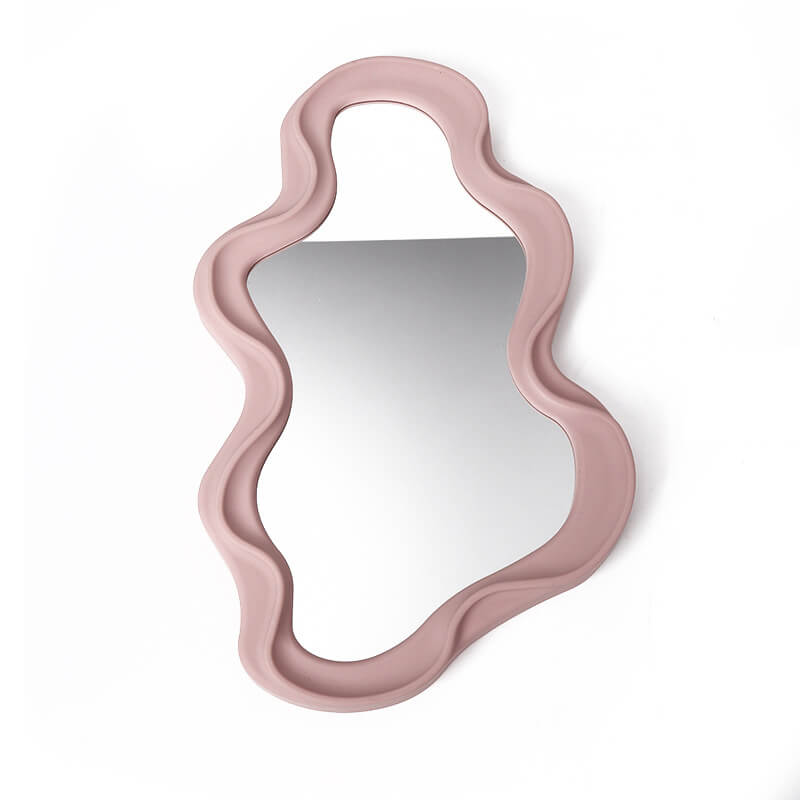 Asymmetrisk Bølge Spejl i Pastel Design