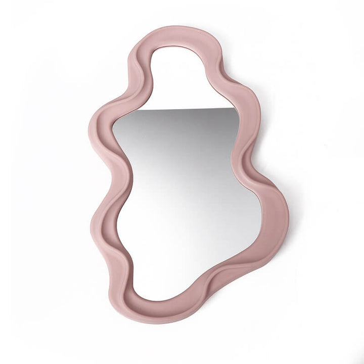 Asymmetrisk Bølge Spejl i Pastel Design