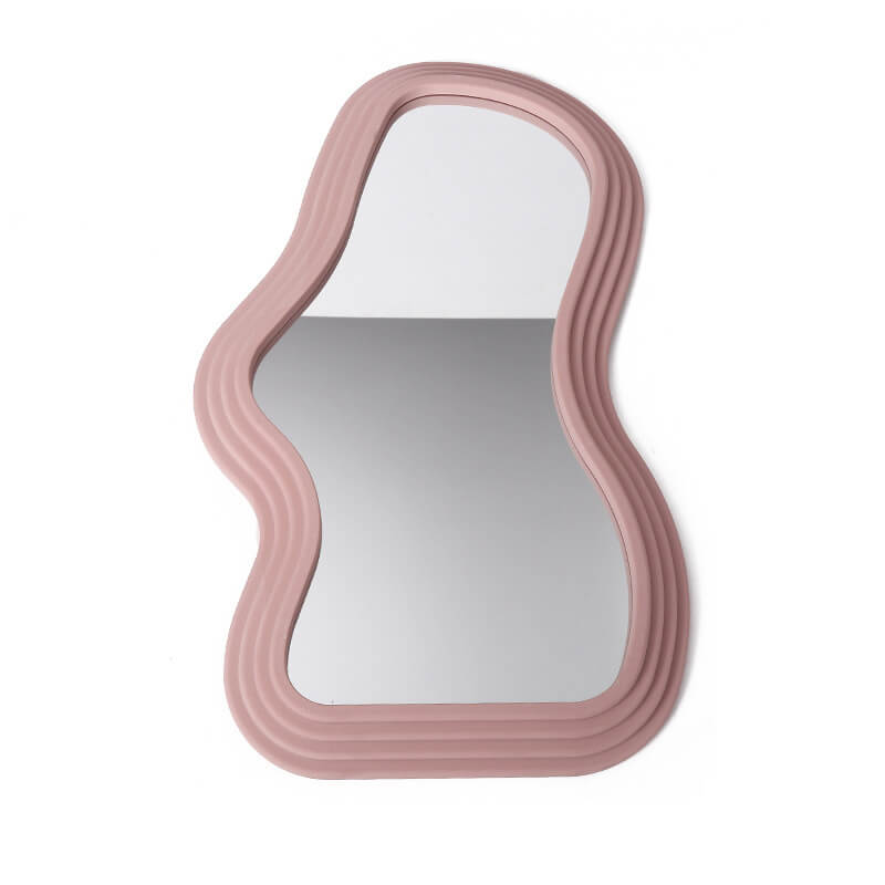 Asymmetrisk Bølge Spejl i Pastel Design