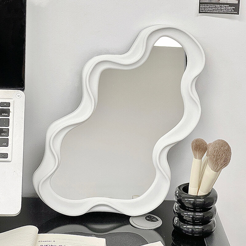 Asymmetrisk Bølge Spejl i Pastel Design