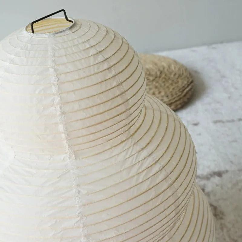 Japansk Snemand Bordlampe i Hvidt Papir
