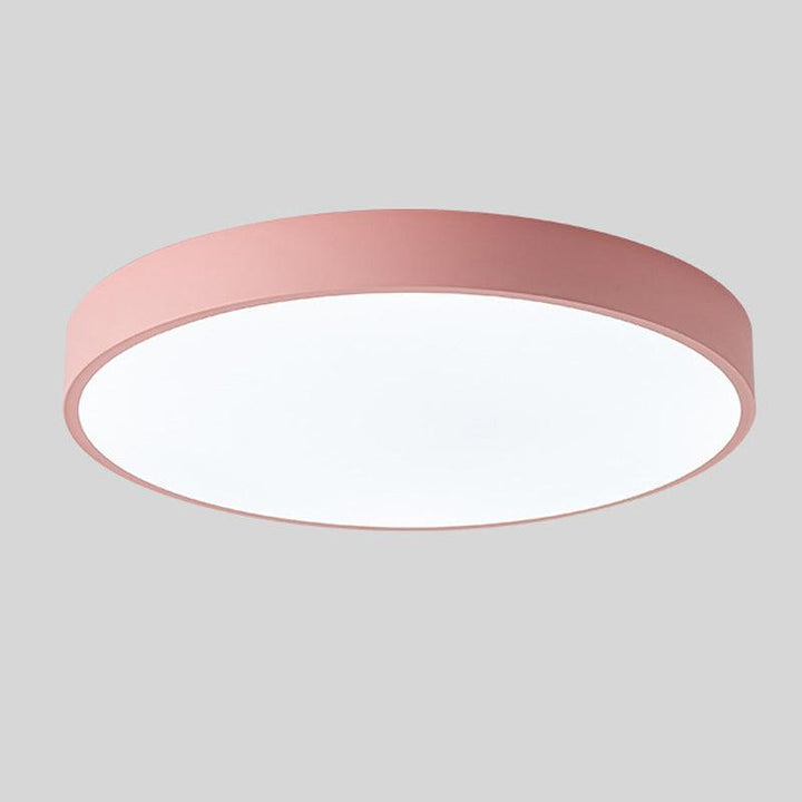 Træ Rund Loftlampe med Peberkage-design