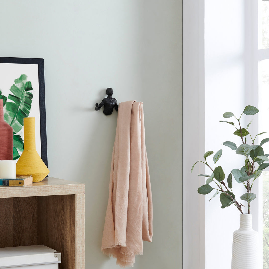 Sorte Støbejerns Vægholdere med "Palms Up" Design
