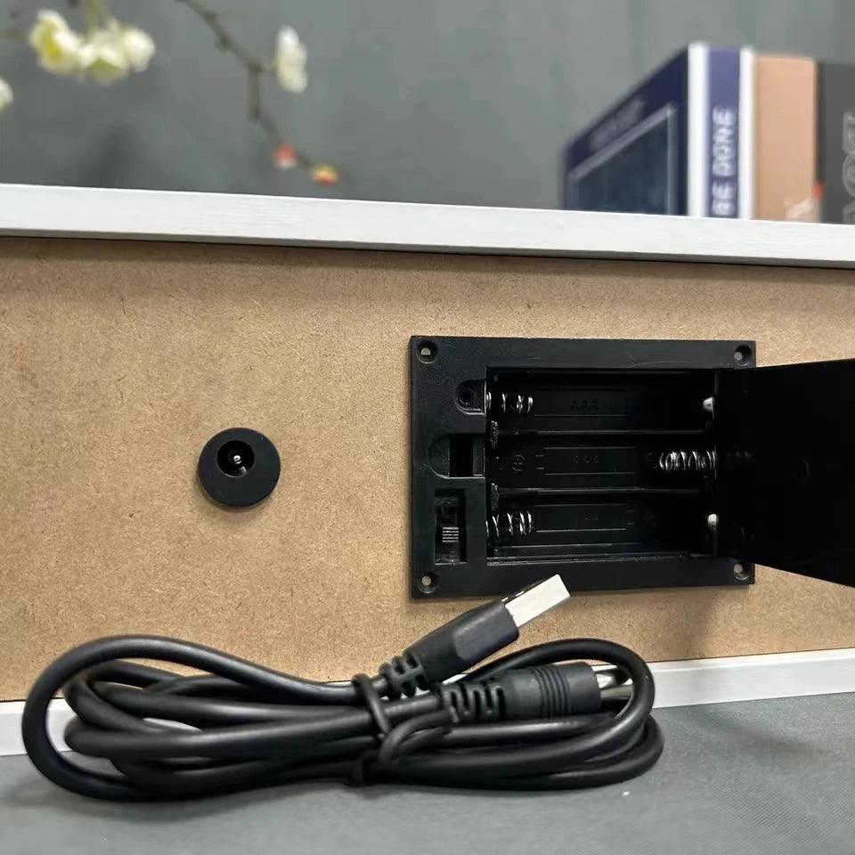 Stilfuld LED Skrivebordslampe med Træbase og USB Strøm