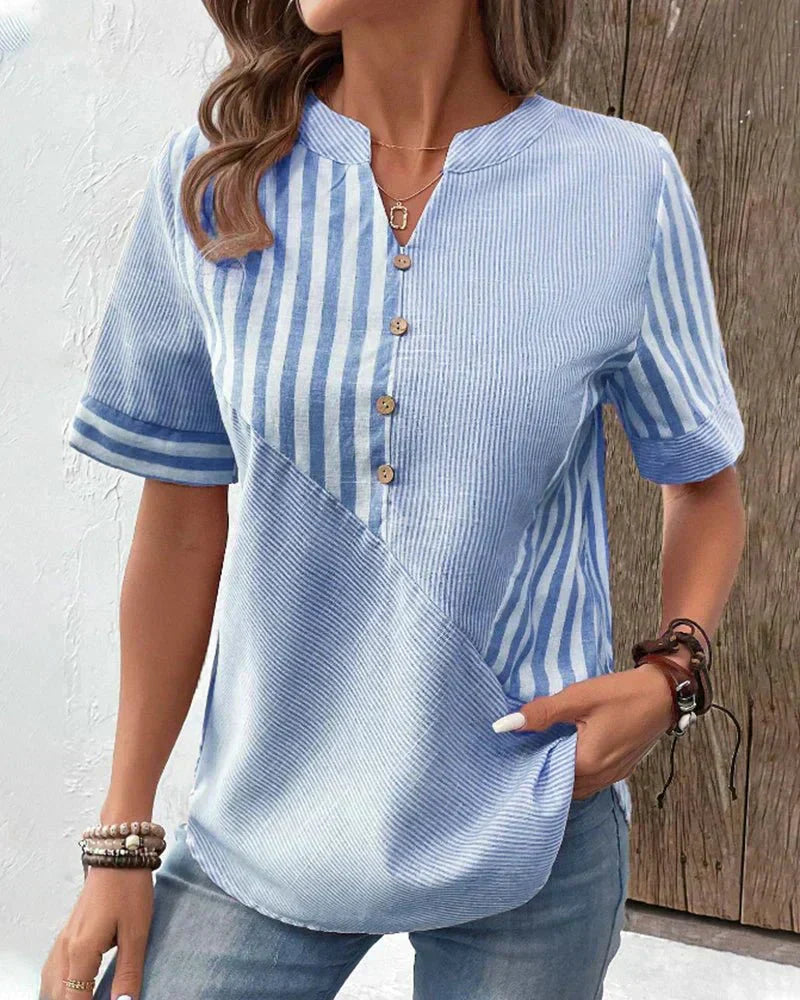 Monroe™ | Bløde Striber Bluse
