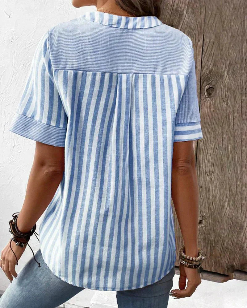Monroe™ | Bløde Striber Bluse