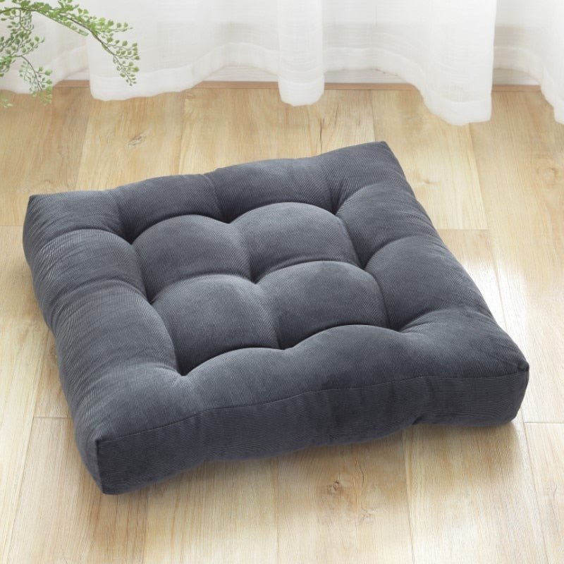 Stor Blød Corduroy Gulvpude i Japansk Design