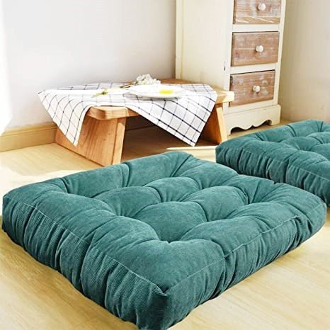 Stor Blød Corduroy Gulvpude i Japansk Design