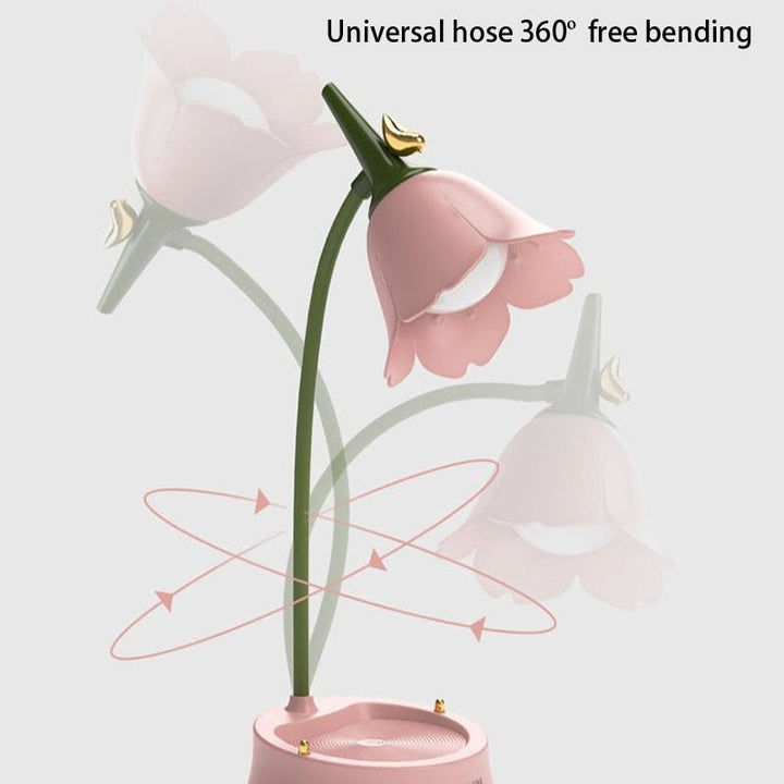 Blomsterformet LED Skrivebordslampe med Berøringskontrol