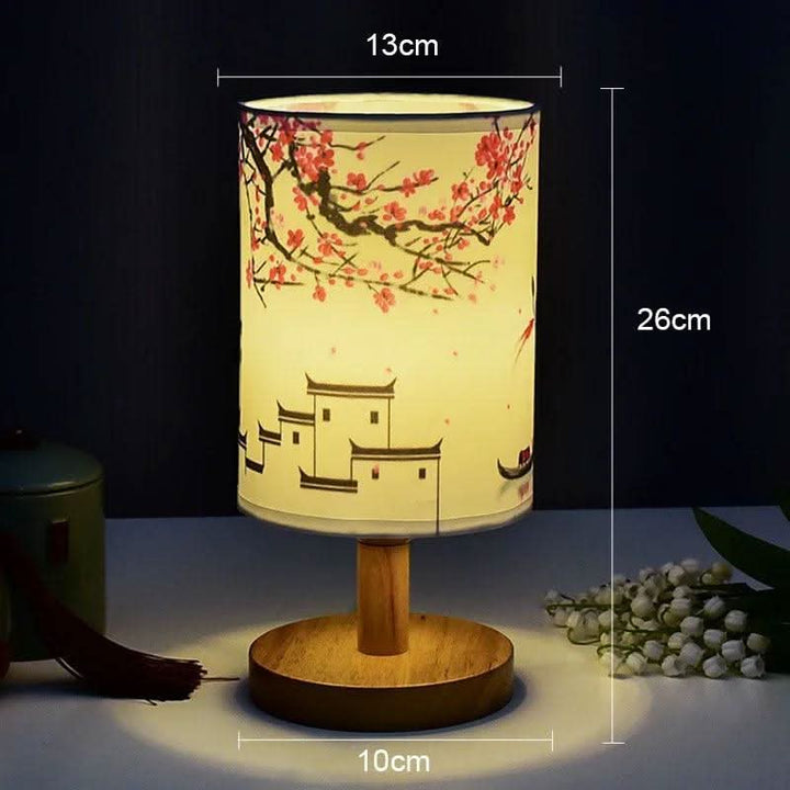 Japandi Berøringskontrol LED Bordlampe i Stof