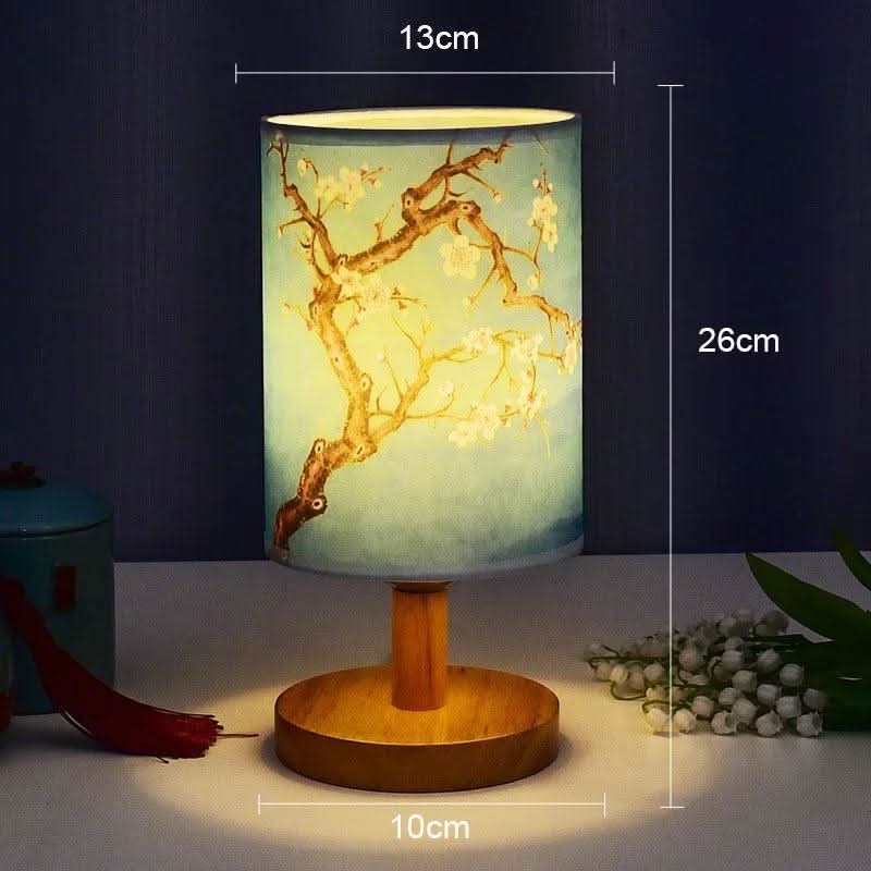 Japandi Berøringskontrol LED Bordlampe i Stof