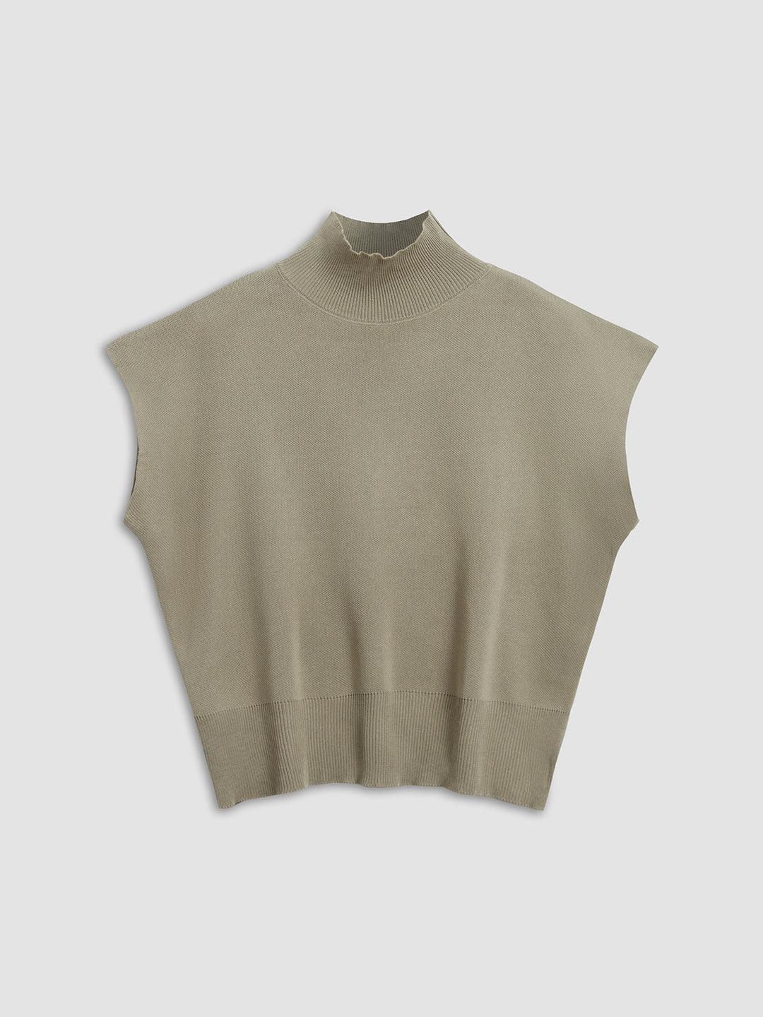 Noira | Kvinders ærmeløs mock neck top med polstrede skuldre