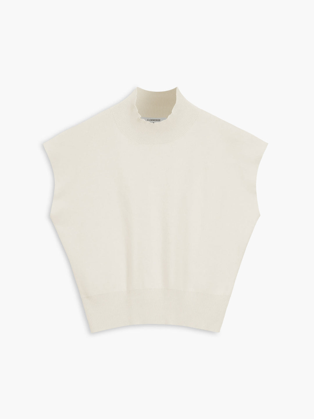 Noira | Kvinders Mock Neck Ærmeløs Top med Polstret Skulder Vest