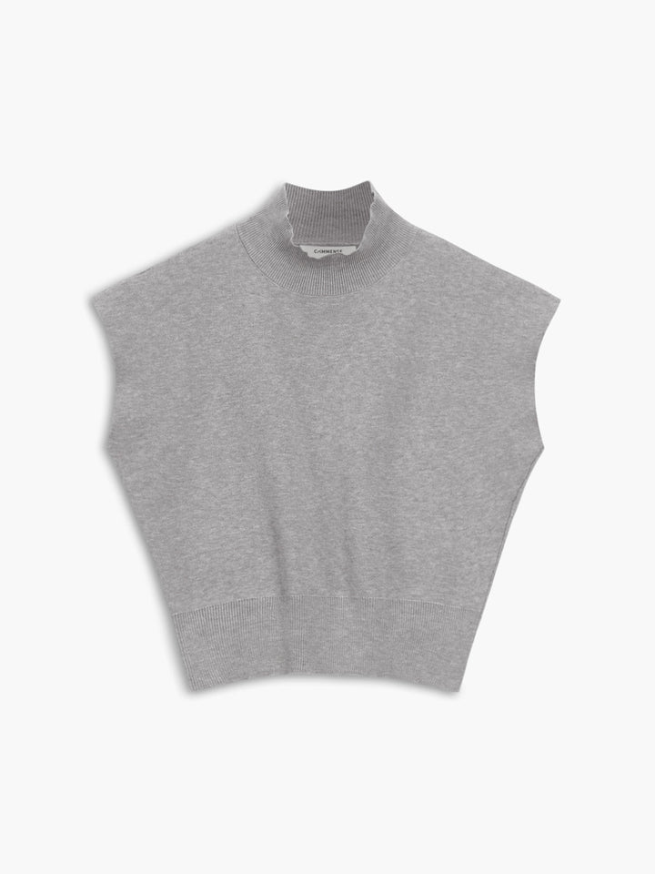 Noira | Kvinders ærmeløs mock neck top med polstrede skuldre