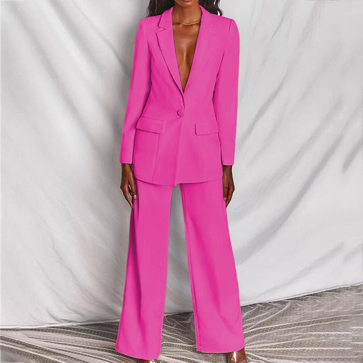 Leotine™ | Chic Blazer & Bukser Sæt