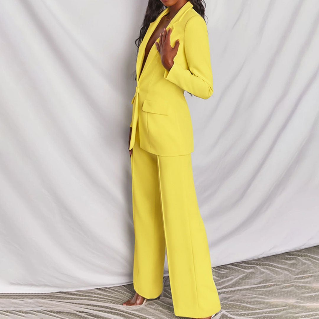 Leotine™ | Chic Blazer & Bukser Sæt