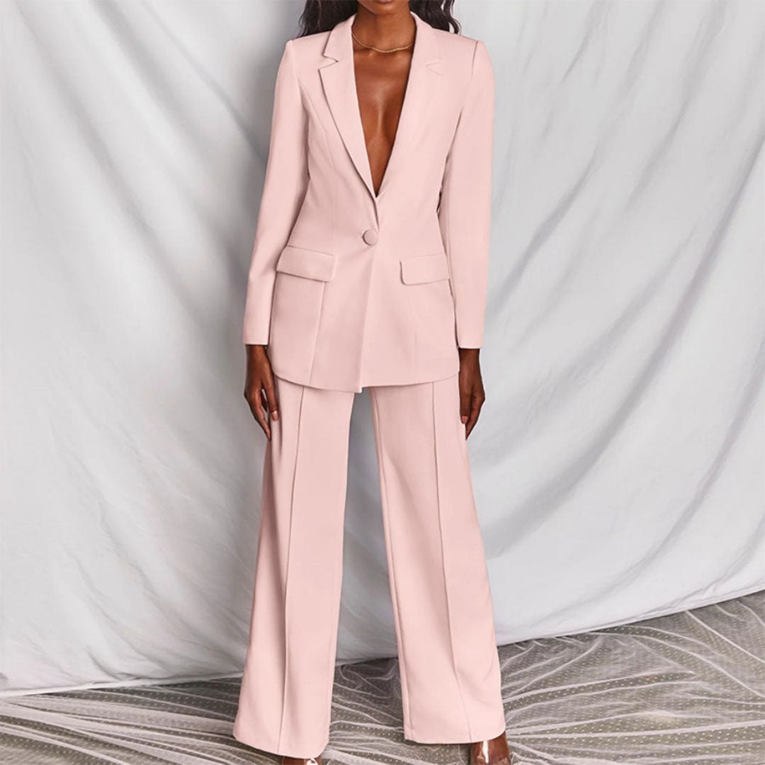 Leotine™ | Chic Blazer & Bukser Sæt