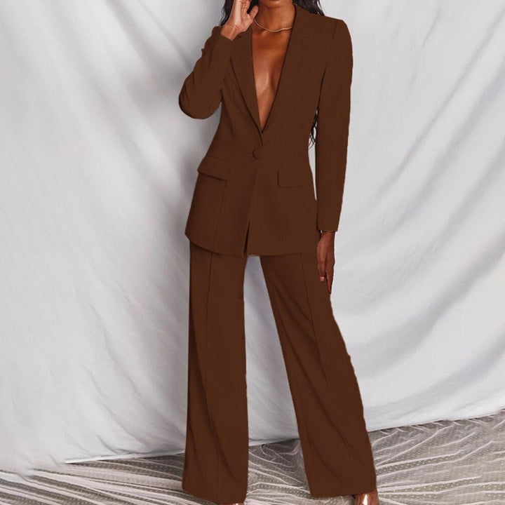 Leotine™ | Chic Blazer & Bukser Sæt