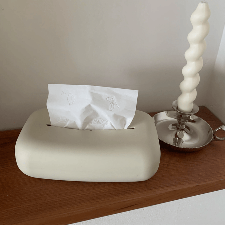 Lys Beige Silikone Tissue Box Cover med Moderne Design