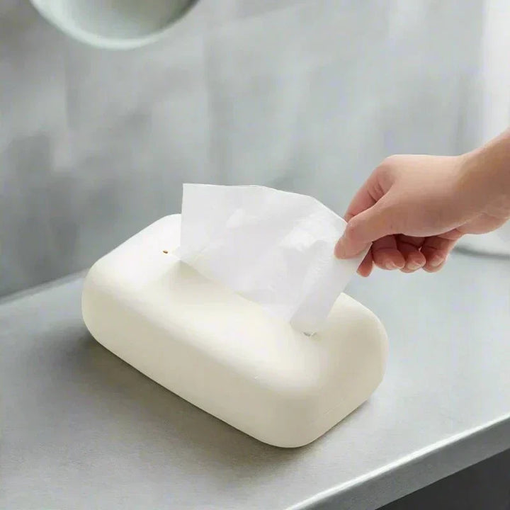 Lys Beige Silikone Tissue Box Cover med Moderne Design