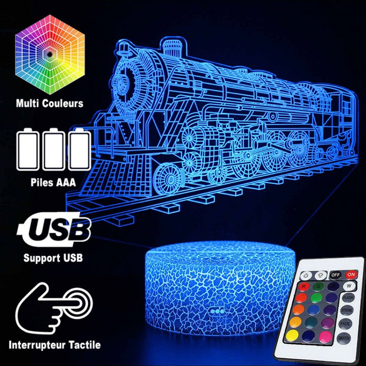 3D Vintage Toglampe med Interaktive Elementer