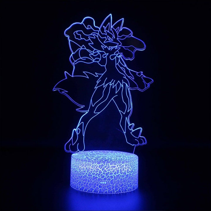 3D Lucario Pokémon Lampe med Blød LED Belysning