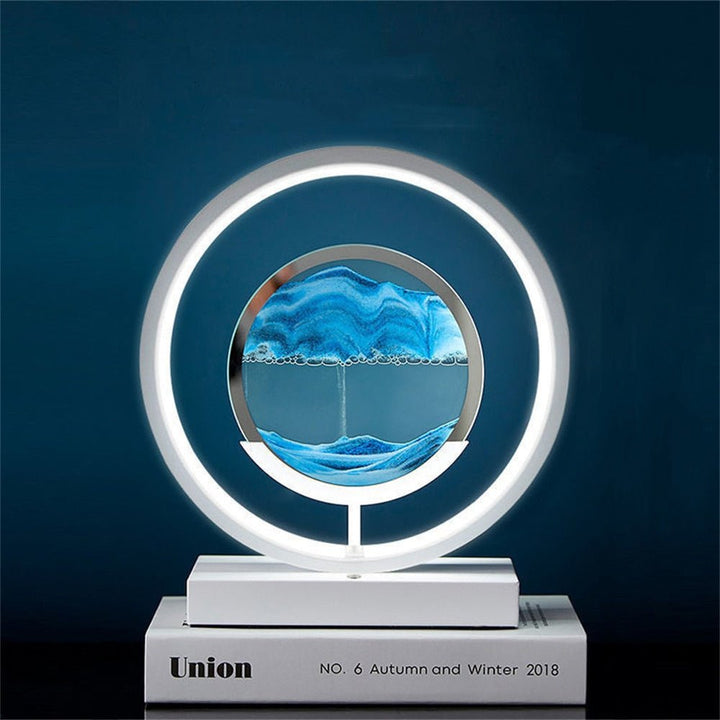 3D Sand Kunst Bordlampe med USB Opladning