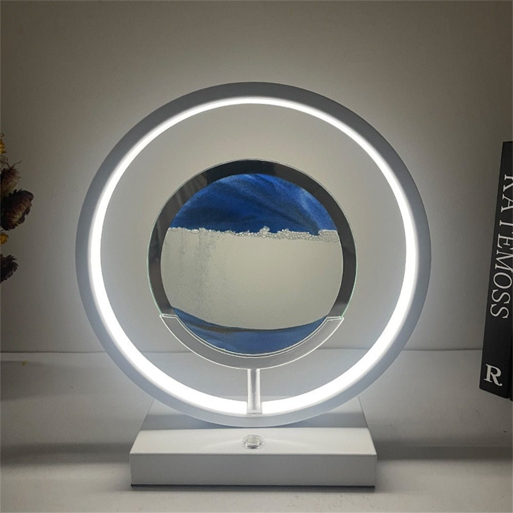 3D Sand Kunst Bordlampe med USB Opladning