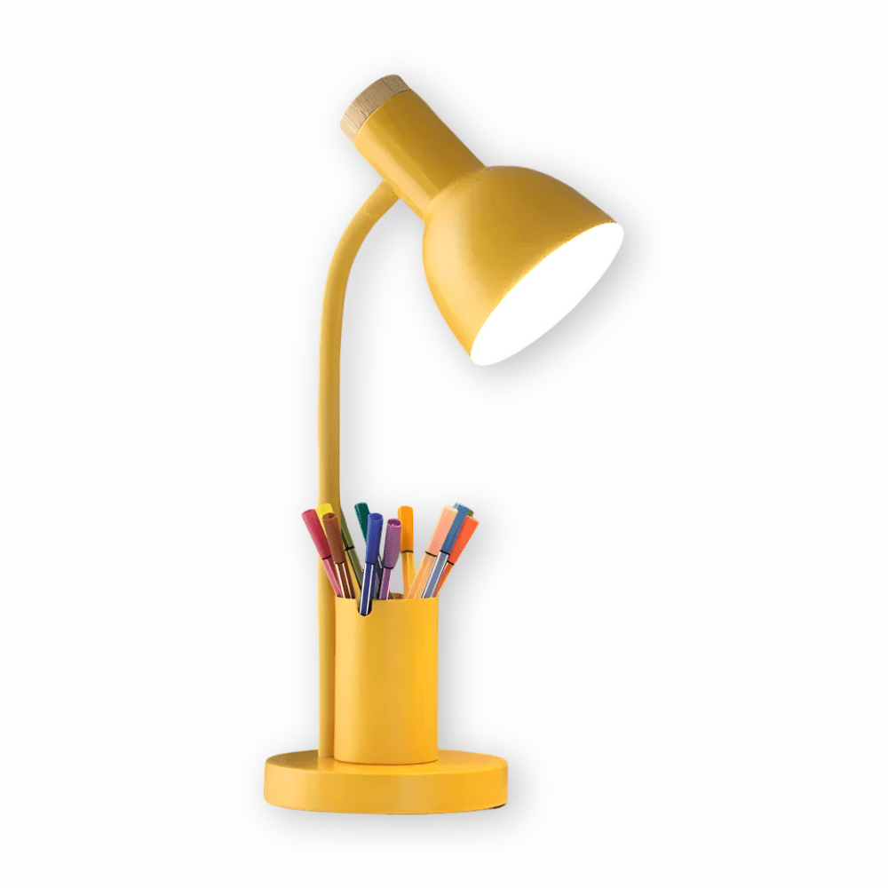 LED Skrivebordslampe med Justerbare Lysindstillinger og Penneholder