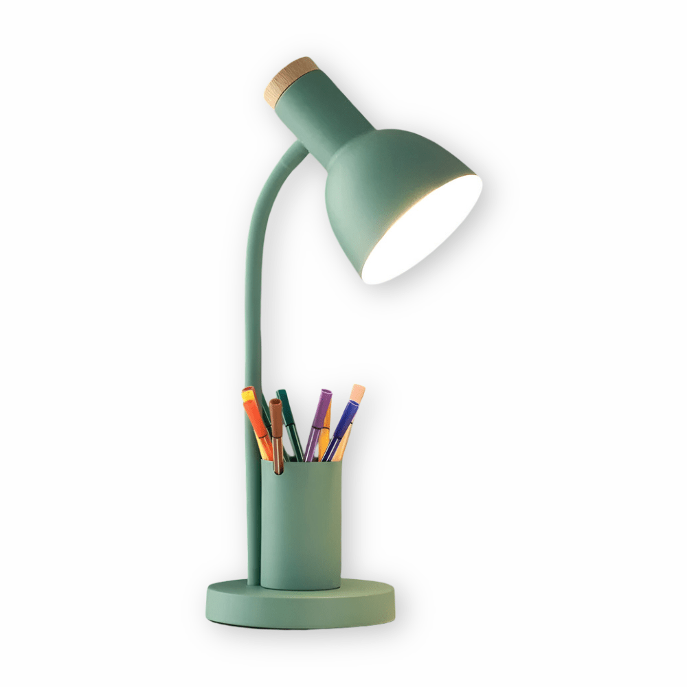LED Skrivebordslampe med Justerbare Lysindstillinger og Penneholder