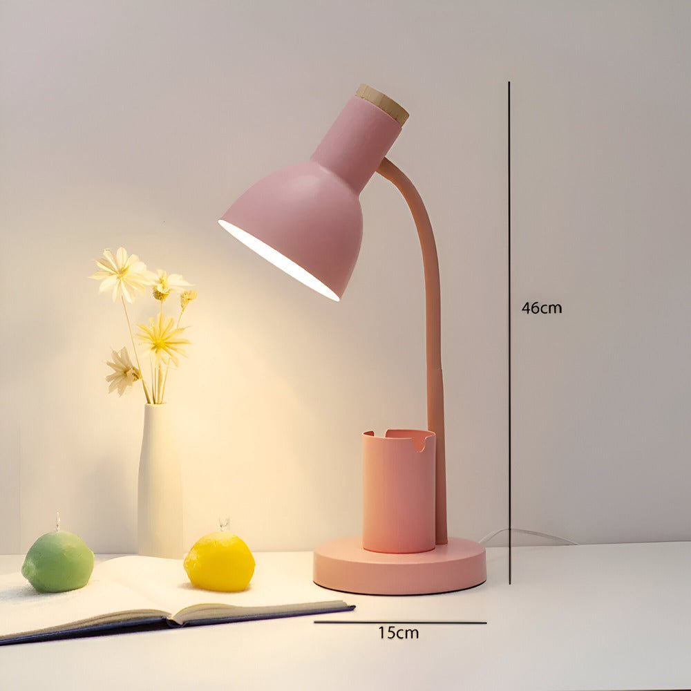 LED Skrivebordslampe med Justerbare Lysindstillinger og Penneholder