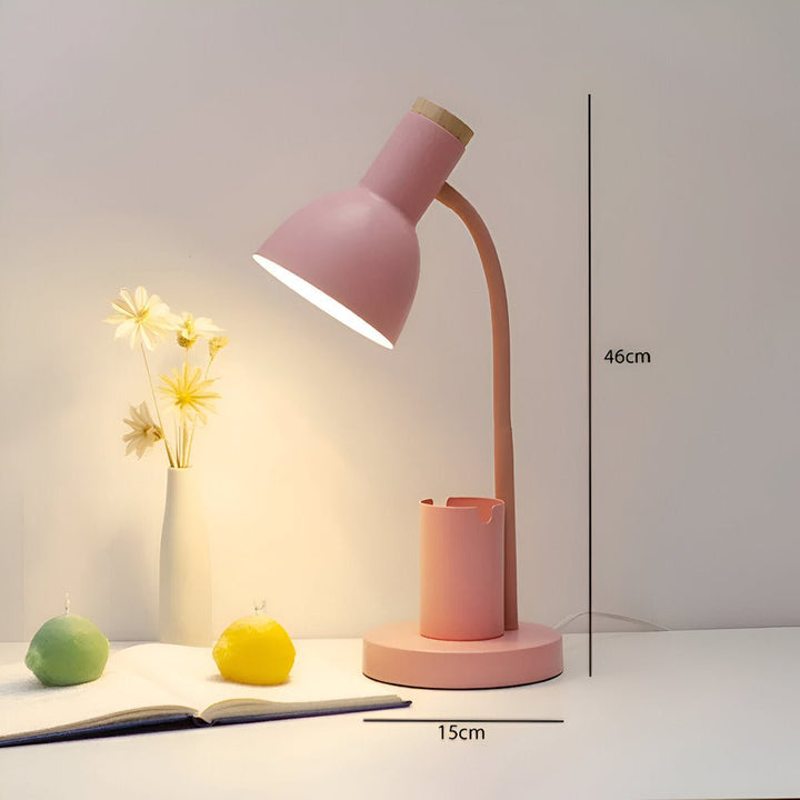 LED Skrivebordslampe med Justerbare Lysindstillinger og Penneholder