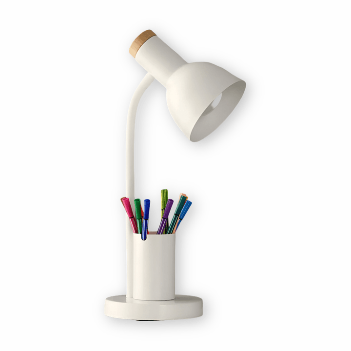 LED Skrivebordslampe med Justerbare Lysindstillinger og Penneholder
