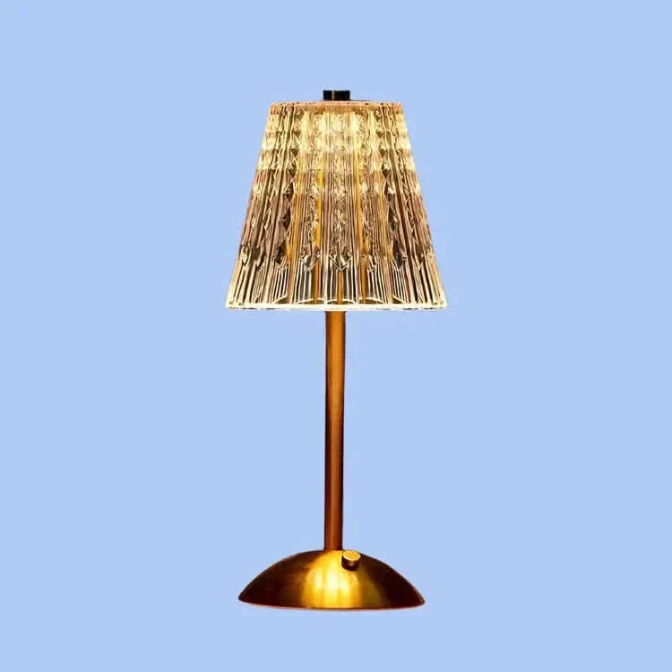 Genopladelig Trådløs Bordlampe med Krystaleffekt