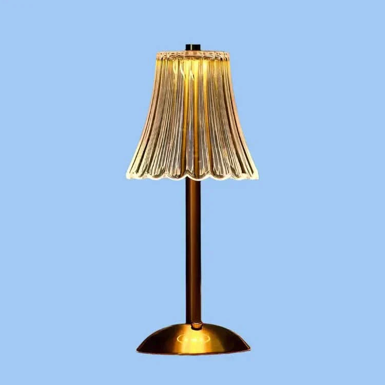 Genopladelig Trådløs Bordlampe med Krystaleffekt