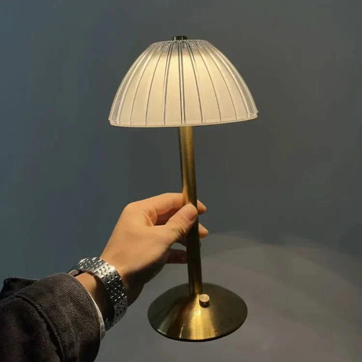 Genopladelig Trådløs Bordlampe med Krystaleffekt