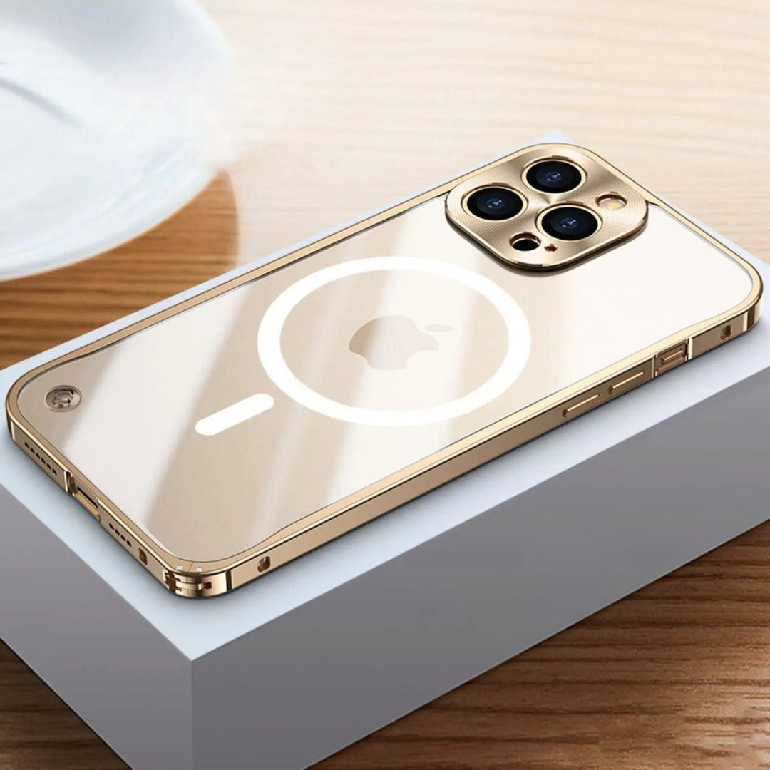 Metal MagSafe Cover til iPhone Pro Max - Slank og Klar med Premium Beskyttelse
