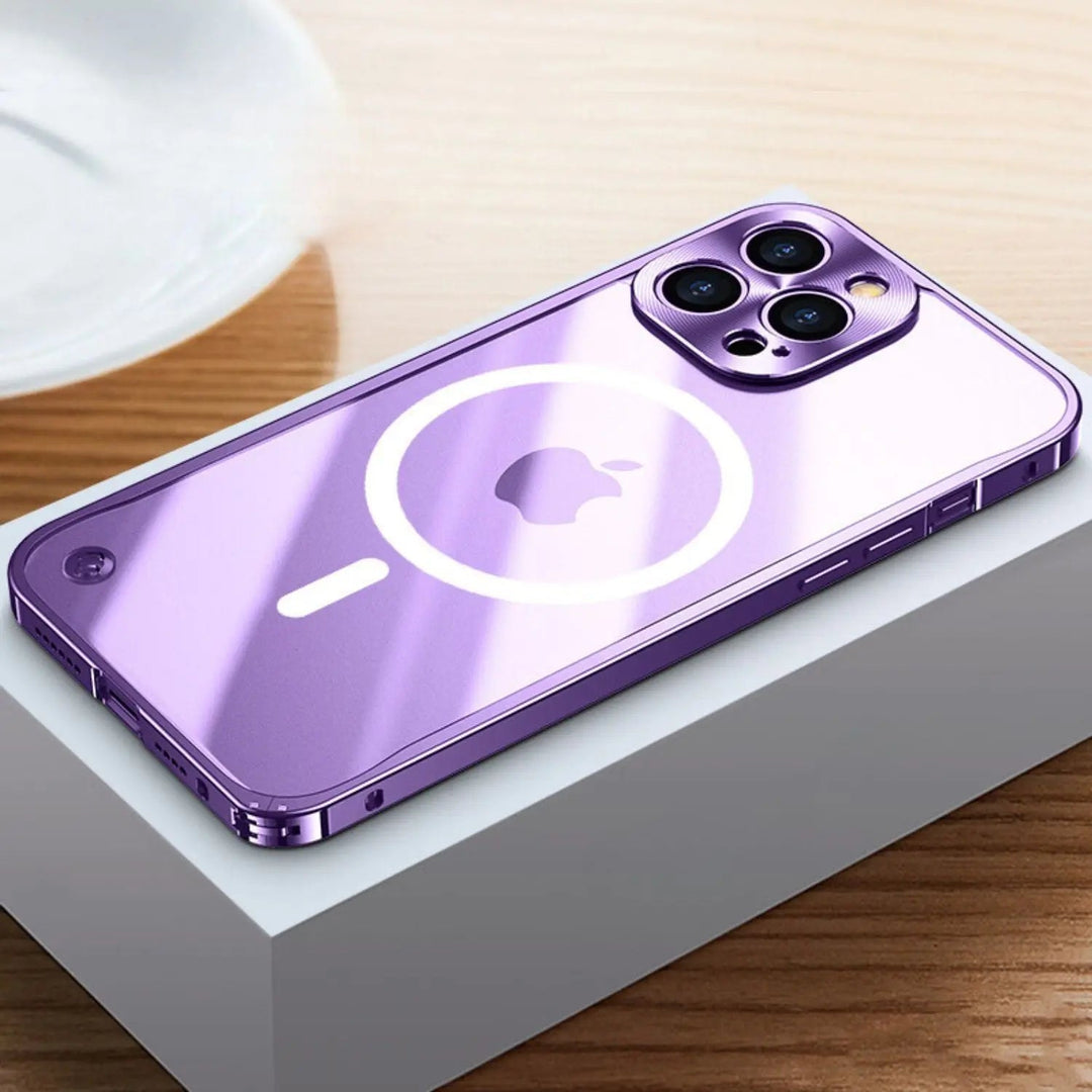 Metal MagSafe Cover til iPhone Pro Max - Slank og Klar med Premium Beskyttelse