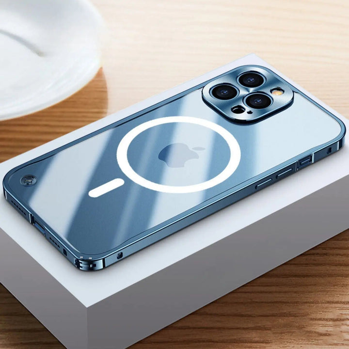 Metal MagSafe Cover til iPhone Pro Max - Slank og Klar med Premium Beskyttelse