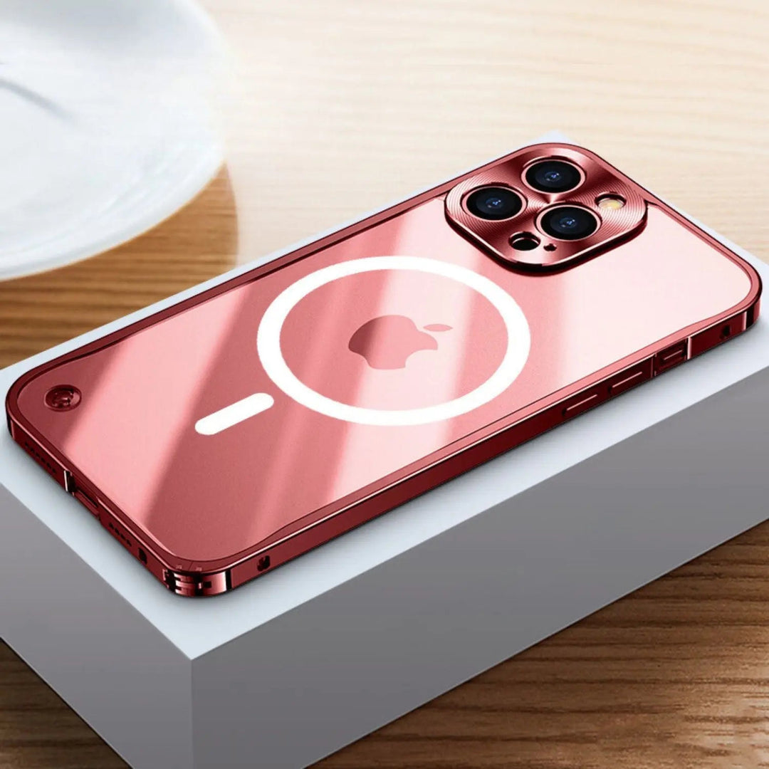 Metal MagSafe Cover til iPhone Pro Max - Slank og Klar med Premium Beskyttelse