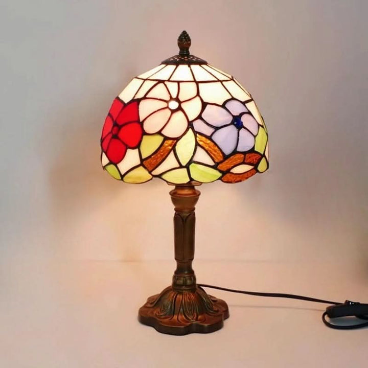 Barok Tiffany Glas Bordlampe med LED 18 Tommer