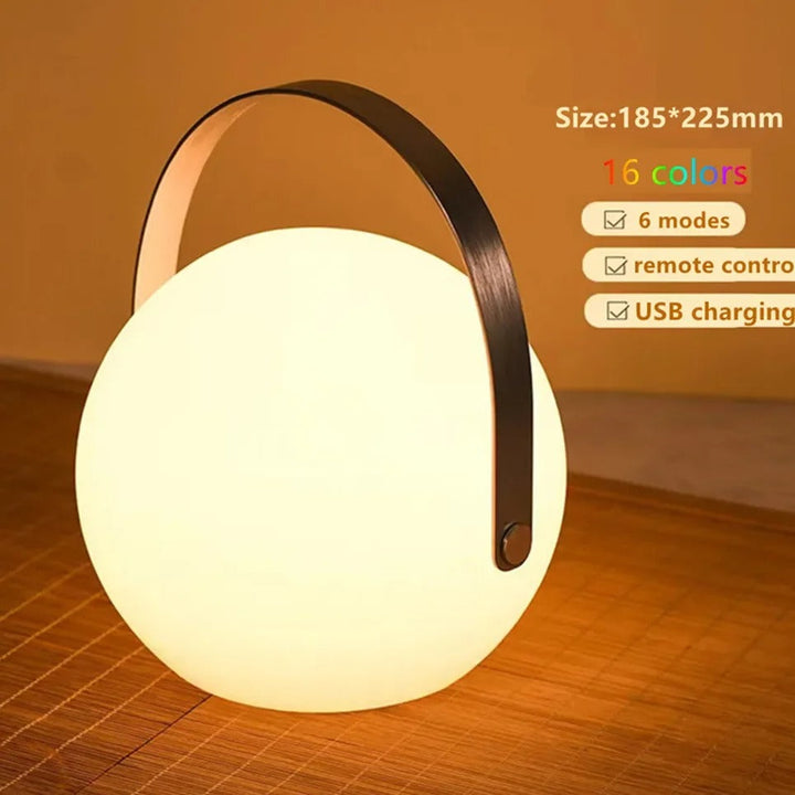 Vandtæt Trådløs Bordlampe med Fjernbetjening og Elegant Design