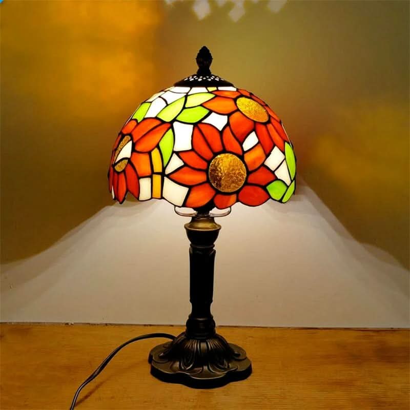 Barok Tiffany Glas Bordlampe med LED 18 Tommer